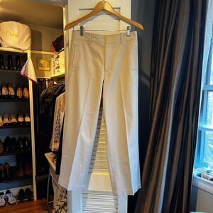 Vince Brushed Cotton Crop Khaki Pants